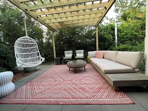 One of three patios on the deck. This quiet nook is a favorite for many 