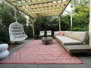 One of three patios on the deck. This quiet nook is a favorite for many