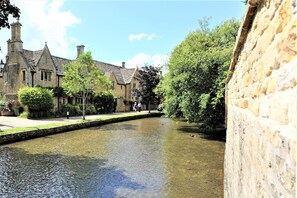 The view of the house from the river