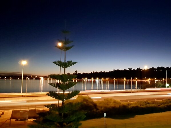 View from balcony across Swan River to Kings Park