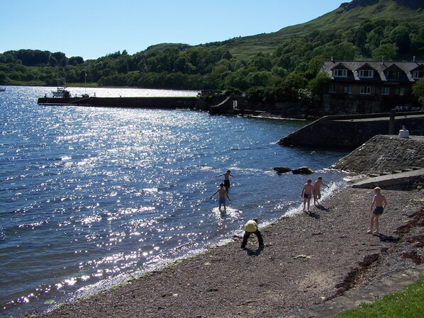 The kids have their own private beach , make a camp fire, set up a tent, etc