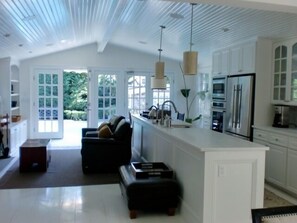 View towards the backyard and the kitchen