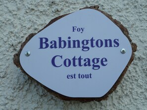 Babingtons Cottage "Foy est Tout" - Coat of Arms of the Babington Family 