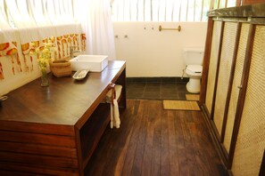 Spacious bathrooms.