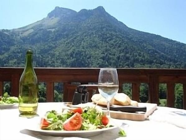 Your view for lunch from the massive balcony which seats 8