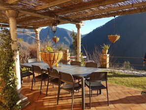 Outside dining area