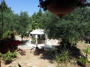 The gazebo in the garden