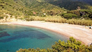 Der Strand von oben