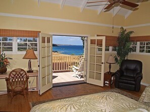 Second floor bedroom with ocean views