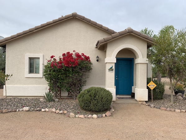 Welcome to Quail Crossing. Front entrance to Casita!