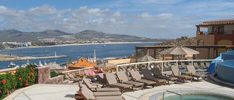 Fantastic view from one of the two  Ridge hot tubs looking north to Cabo.