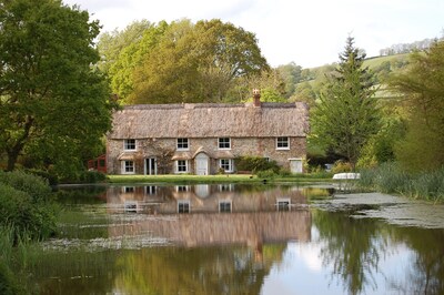 Thatched Cottage In Farway, Over Looking Pond And Wildlife Garden