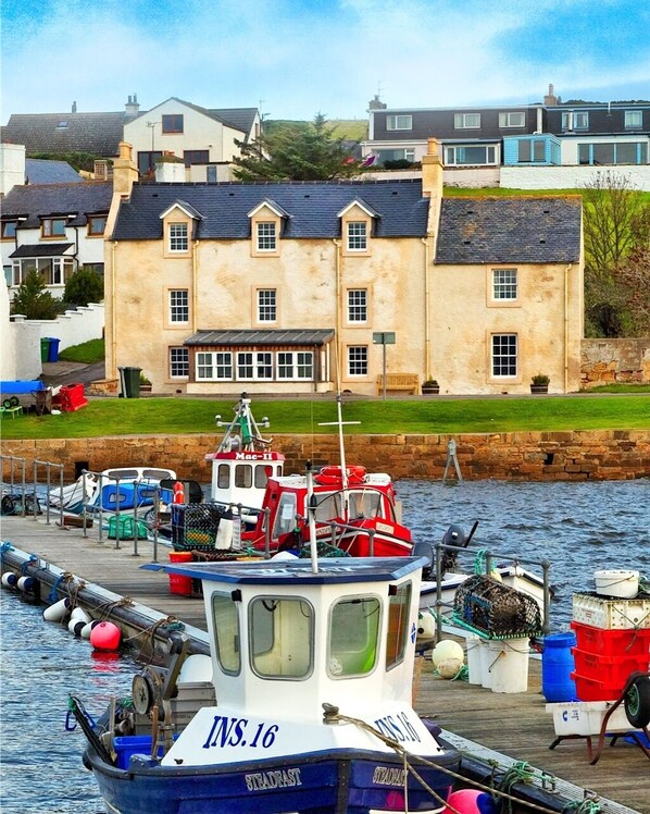 Tarbat Lodge from the harbour