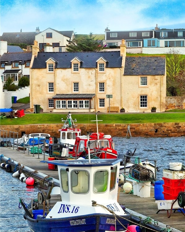 Tarbat Lodge from the harbour