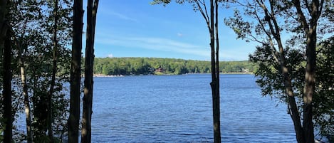 View of private waterfront from the deck. 