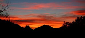 Sunset from the fire pit over Los Cerrillos