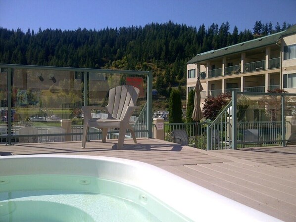 Hot tub view of the dock