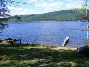 Our private lakefront. We have an additional dock extension not shown here