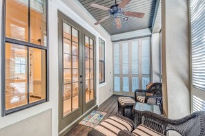 Master Suite Private Enclosed Porch offers a romantic getaway after a long day!