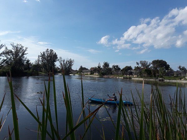 kayaking right from your back backyard