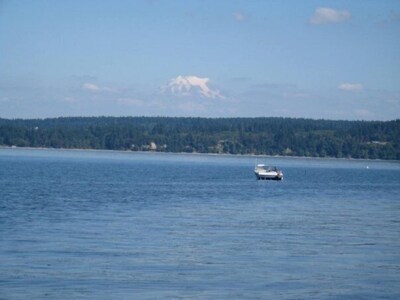 Beautiful log home overlooking the magnifcent Puget Sound.