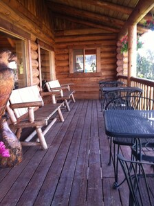 Beautiful log home overlooking the magnifcent Puget Sound.