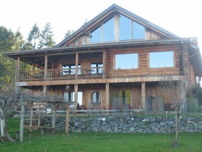 Beautiful log home overlooking the magnifcent Puget Sound.