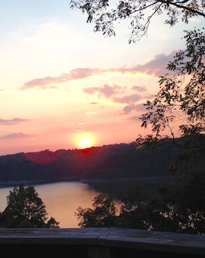 Sunset view from the deck