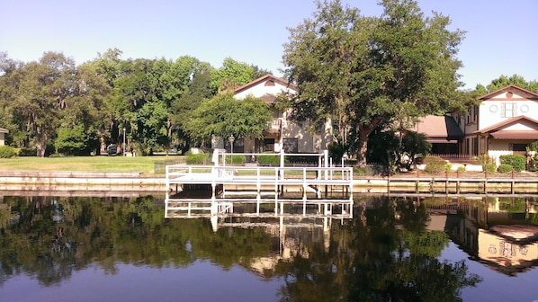 Fish or park your boat on the dock just outside the back deck.