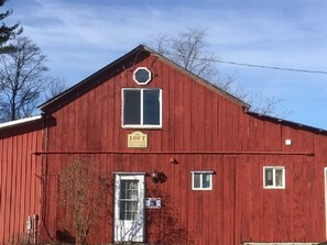 This is what your guesthouse looks like as you come up the driveway.  