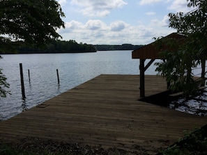 The southeast view from the dock-- Frasier Island to the left (unbuilt).