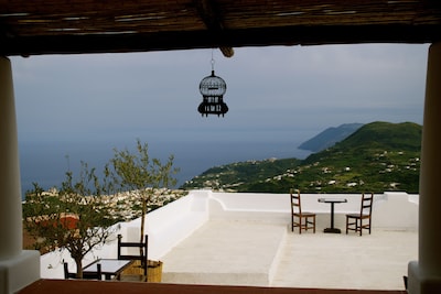 The Gelso panoramic house in Villa Paradiso. Lipari