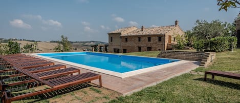 Casa Falcone and pool  the house faces south west