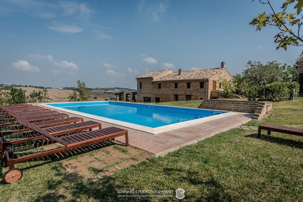 Casa Falcone and pool  the house faces south west