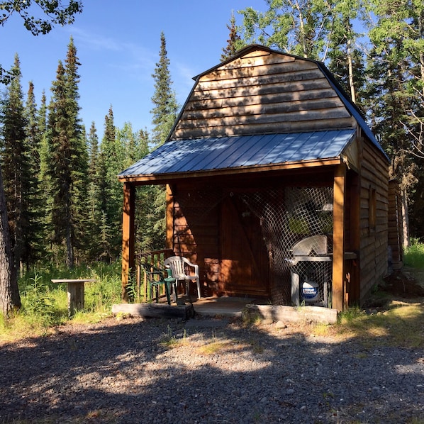 Forget-Me-Not cabin from the front. 