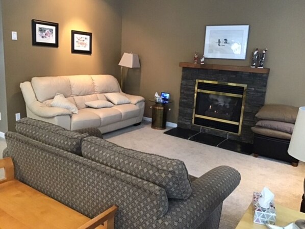Living Room with Gas Fireplace 