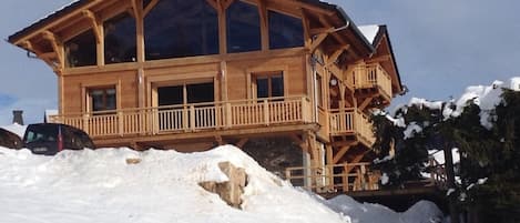 View of chalet from approach road