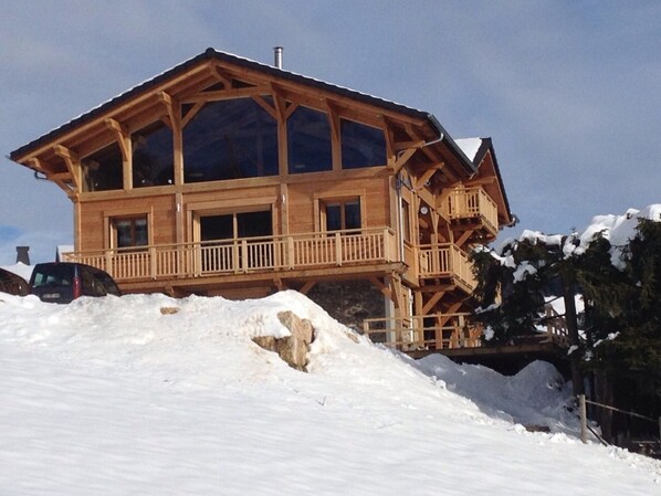 View of chalet from approach road