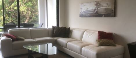 Comfortable living area of our modern condo