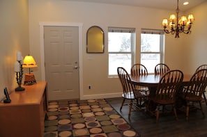 Dining area in living room