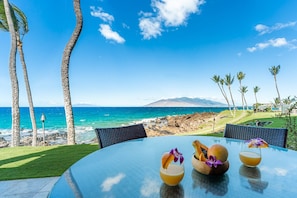 Outdoor dining with a view!