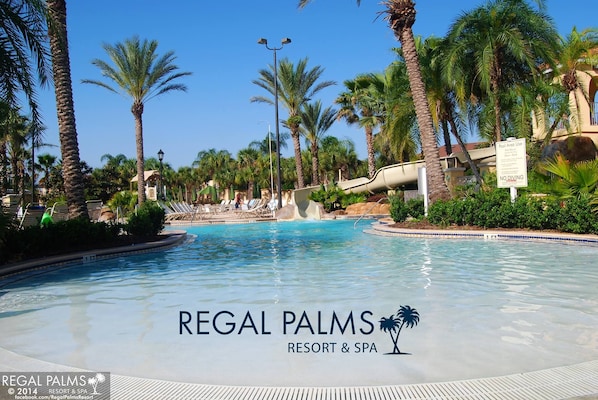 Heated water park in the resort
