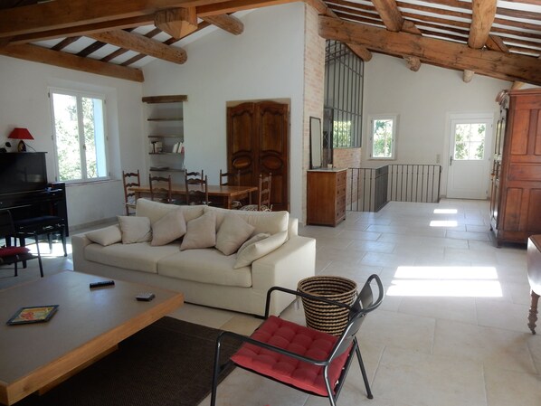 Living room and kitchen