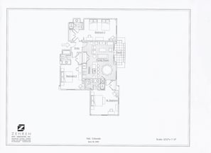 Unit 118 Floor Plan - 3 BR / 3 BA