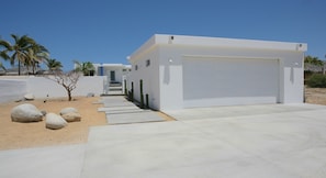 Inside automatic gate parking, entry to home
