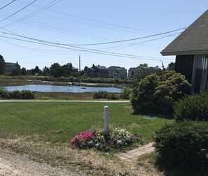 Our view of the tidal river.....Watch the tide come and go.....High Tide picture