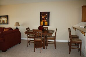 Dining area.
Typical 2 BR unit-All units are furnished similarly