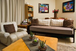 Living room with 2 single sleeper couches