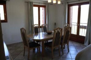 Standard dining table for 6 - 8 people which can be extended for 10 - 12