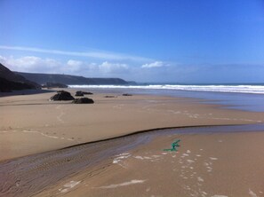 Low tide Porthtowan beach 